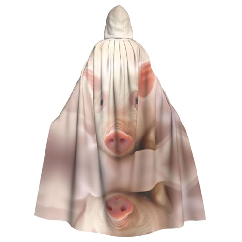 WZYCWB Niedliches Haustier-Schweine-Gemusterter Kapuzenumhang, Robe, Cosplay-Kostüm für Männer und Frauen, Halloween-Rollenspiel-Kostüm für Erwachsene WZYCWB Niedliches Haustier-Schweine-Gemusterter Kapuzenumhang, Robe, Cosplay-Kostüm für Männer und Frauen, Halloween-Rollenspiel-Kostüm für Erwachsene von WZYCWB