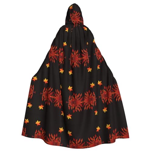 WZYCWB Pixelated Maple Halloween Hooded Cape Suitable for Party Carnival role-playing costumes von WZYCWB