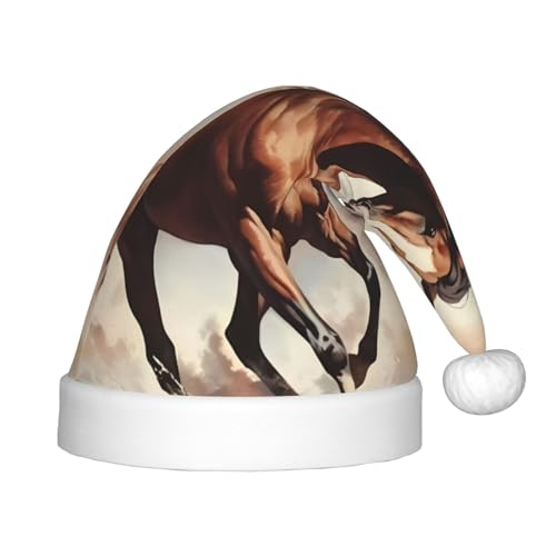 WZYCWB Prancing Brown Horse Neujahr Party Kinder Hut Weihnachten Event Bühnenaufführung Urlaub Party Szene Kindermode Weihnachtsmütze WZYCWB Prancing Brown Horse Neujahr Party Kinder Hut Weihnachten Event Bühnenaufführung Urlaub Party Szene Kindermode Weihnachtsmütze von WZYCWB
