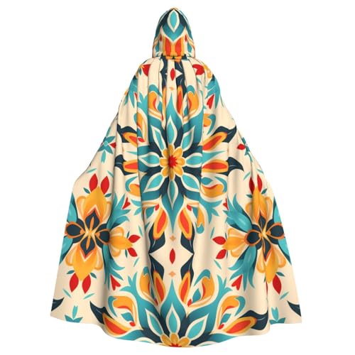 WZYCWB Rautenmuster, gemusterter Ballumhang, Erwachsenen-Zauberer-Robe, Maskerade-Kostüm, Karnevalsmottop-Partykleid von WZYCWB