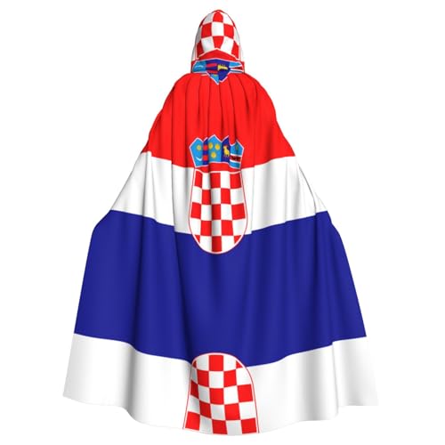 WZYCWB Republik Kroatien Flagge Gemusterter Kapuzenumhang Robe Cosplay Kostüm für Männer und Frauen Halloween Erwachsene Rollenspiel Kostüm WZYCWB Republik Kroatien Flagge Gemusterter Kapuzenumhang Robe Cosplay Kostüm für Männer und Frauen Halloween Erwachsene Rollenspiel Kostüm von WZYCWB