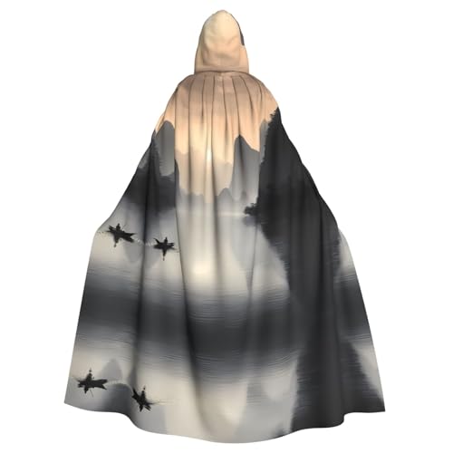 WZYCWB Sansui Japanische Firma Gemusterter Kapuzenumhang Robe Cosplay Kostüm für Männer und Frauen Halloween Erwachsene Rollenspiel Kostüm WZYCWB Sansui Japanische Firma Gemusterter Kapuzenumhang Robe Cosplay Kostüm für Männer und Frauen Halloween Erwachsene Rollenspiel Kostüm von WZYCWB