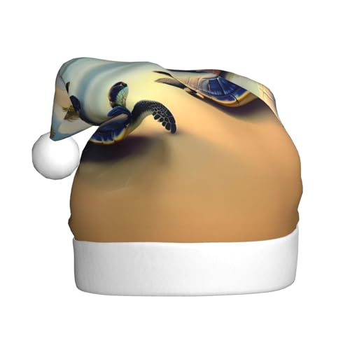 WZYCWB Schildkröten am Strand Erwachsene Weihnachtsmütze Unisex Weihnachtsmann Weihnachten Halloween Urlaub Party Erwachsene Plüsch Weihnachtsmütze WZYCWB Schildkröten am Strand Erwachsene Weihnachtsmütze Unisex Weihnachtsmann Weihnachten Halloween Urlaub Party Erwachsene Plüsch Weihnachtsmütze von WZYCWB
