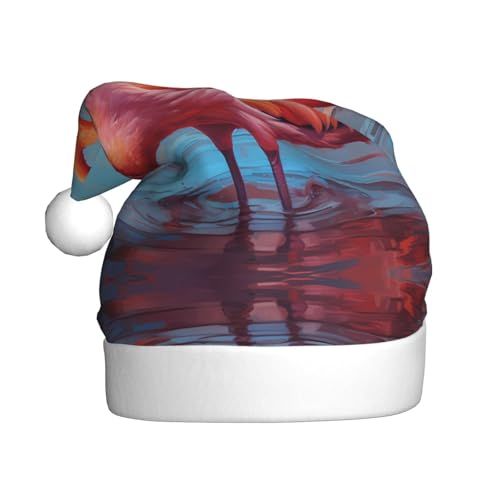 WZYCWB Schöne Flamingo-Weihnachtsmütze für Erwachsene, Unisex, Weihnachtsmann, Weihnachten, Halloween, Urlaubsparty, Erwachsene, Plüsch-Weihnachtsmütze WZYCWB Schöne Flamingo-Weihnachtsmütze für Erwachsene, Unisex, Weihnachtsmann, Weihnachten, Halloween, Urlaubsparty, Erwachsene, Plüsch-Weihnachtsmütze von WZYCWB