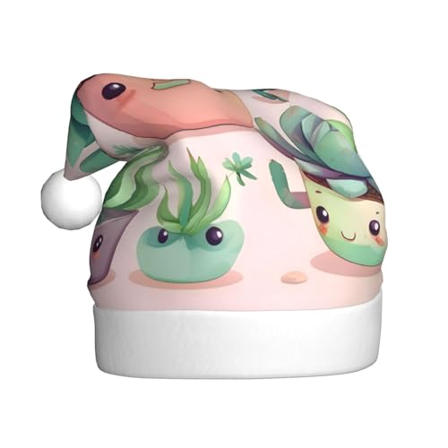 WZYCWB Schöne Sukkulenten-Weihnachtsmütze für Erwachsene, Unisex, Weihnachtsmann, Weihnachten, Halloween, Urlaubsparty, Erwachsene, Plüsch-Weihnachtsmütze WZYCWB Schöne Sukkulenten-Weihnachtsmütze für Erwachsene, Unisex, Weihnachtsmann, Weihnachten, Halloween, Urlaubsparty, Erwachsene, Plüsch-Weihnachtsmütze von WZYCWB