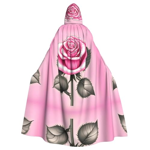 WZYCWB Schöne rosa Rosen Halloween Dekoration Umhang Erwachsene Große Größe Kapuzenumhang Unisex Karneval Umhang für Maskerade Rollenspiele WZYCWB Schöne rosa Rosen Halloween Dekoration Umhang Erwachsene Große Größe Kapuzenumhang Unisex Karneval Umhang für Maskerade Rollenspiele von WZYCWB