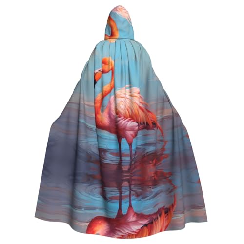 WZYCWB Schöner Flamingo-Umhang mit Kapuze, Cosplay-Kostüm für Damen und Herren, Halloween-Rollenspiel-Kostüm für Erwachsene WZYCWB Schöner Flamingo-Umhang mit Kapuze, Cosplay-Kostüm für Damen und Herren, Halloween-Rollenspiel-Kostüm für Erwachsene von WZYCWB