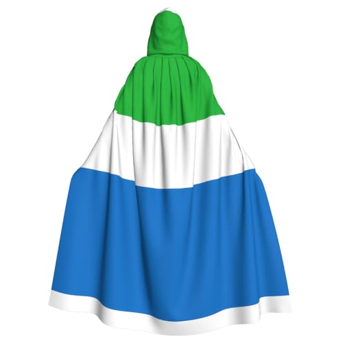 WZYCWB Sierra Leone Flagge gemusterter Kapuzenumhang Robe Cosplay Kostüm für Männer und Frauen Halloween Erwachsene Rollenspiel Kostüm WZYCWB Sierra Leone Flagge gemusterter Kapuzenumhang Robe Cosplay Kostüm für Männer und Frauen Halloween Erwachsene Rollenspiel Kostüm von WZYCWB