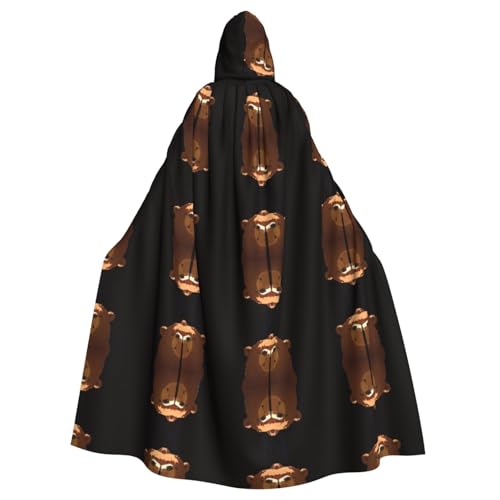 WZYCWB Süßer Bärenkopf Halloween Kapuzenumhang geeignet für Party Karneval Rollenspiel Kostüme von WZYCWB