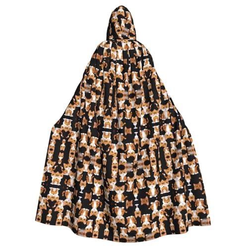 WZYCWB Süßes Kätzchen Halloween Kapuzenumhang geeignet für Party Karneval Rollenspiel Kostüme von WZYCWB