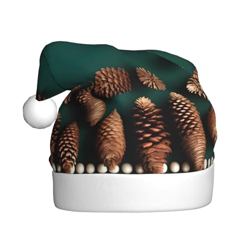 WZYCWB Tannenzapfen Bordüre Erwachsene Weihnachtsmütze Unisex Weihnachtsmann Weihnachten Halloween Urlaub Party Erwachsene Plüsch Weihnachtsmütze WZYCWB Tannenzapfen Bordüre Erwachsene Weihnachtsmütze Unisex Weihnachtsmann Weihnachten Halloween Urlaub Party Erwachsene Plüsch Weihnachtsmütze von WZYCWB