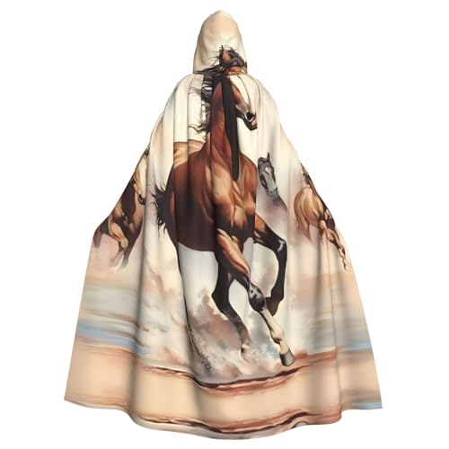 WZYCWB Tanzendes braunes Pferd gemusterter Kapuzenumhang Robe Cosplay Kostüm für Männer und Frauen Halloween Erwachsene Rollenspiel Kostüm WZYCWB Tanzendes braunes Pferd gemusterter Kapuzenumhang Robe Cosplay Kostüm für Männer und Frauen Halloween Erwachsene Rollenspiel Kostüm von WZYCWB