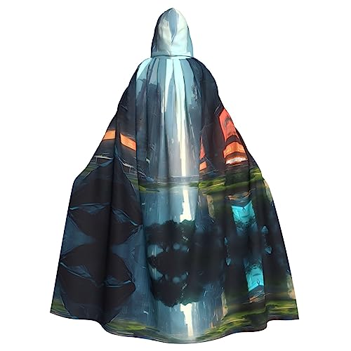 WZYCWB The City on the Water Gemusterter Kapuzenumhang Robe Cosplay Kostüm für Männer und Frauen Halloween Erwachsene Rollenspiel Kostüm WZYCWB The City on the Water Gemusterter Kapuzenumhang Robe Cosplay Kostüm für Männer und Frauen Halloween Erwachsene Rollenspiel Kostüm von WZYCWB