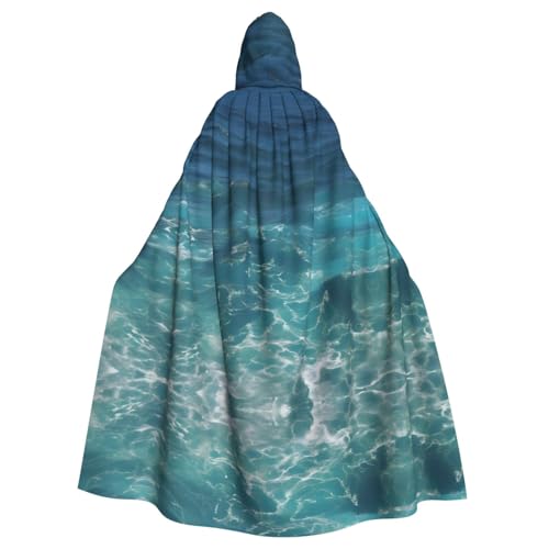WZYCWB The Deep Ocean Gemusterter Ballumhang Erwachsene Erweiterte Zauberer Robe Maskerade Kostüm Karneval Motto Party Kleid von WZYCWB