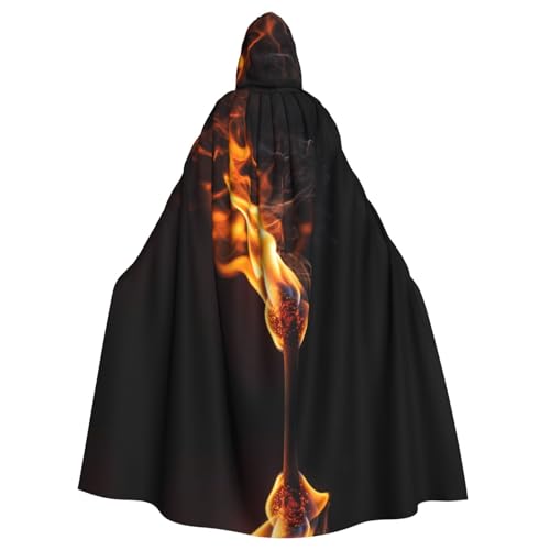 WZYCWB Torches Gemusterter Ballumhang für Erwachsene, erweiterter Zauberer-Robe, Maskerade-Kostüm, Karnevalsmotto-Partykleid von WZYCWB