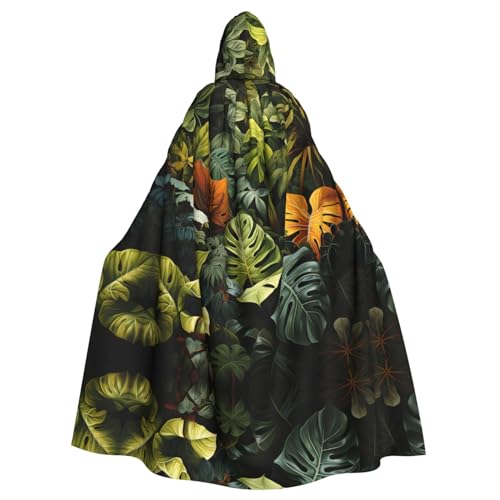 WZYCWB Tropischer Regenwald Palmenblätter gemusterter Kapuzenumhang Robe Cosplay Kostüm für Männer und Frauen Halloween Erwachsene Rollenspiel Kostüm WZYCWB Tropischer Regenwald Palmenblätter gemusterter Kapuzenumhang Robe Cosplay Kostüm für Männer und Frauen Halloween Erwachsene Rollenspiel Kostüm von WZYCWB