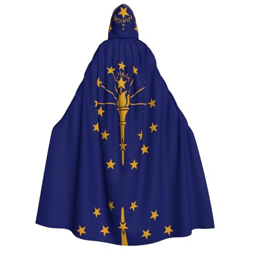 WZYCWB Umhang mit Kapuze für Erwachsene mit Flagge Indiana – perfekt für Halloween-Partys, Cosplay, Bühnenauftritte und Themenveranstaltungen. WZYCWB Umhang mit Kapuze für Erwachsene mit Flagge Indiana – perfekt für Halloween-Partys, Cosplay, Bühnenauftritte und Themenveranstaltungen. von WZYCWB