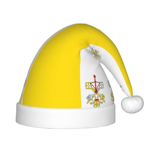 WZYCWB Vatikan Flagge Neujahr Party Kinder Hut Weihnachten Event Bühnenaufführung Urlaub Party Szene Kindermode Weihnachtsmütze von WZYCWB