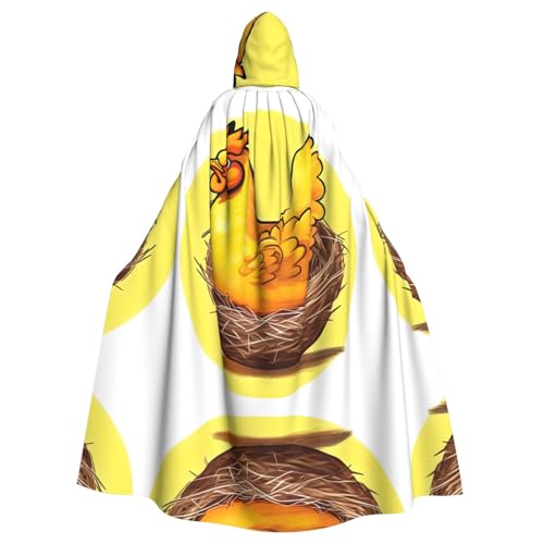 WZYCWB Vogelnest Goldenes Huhn gemusterter Ballumhang Erwachsene erweiterte Zaubererrobe Maskerade Kostüm Karneval Motto Party Kleid von WZYCWB