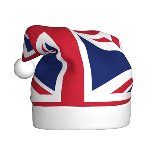 WZYCWB Weihnachtsmütze mit britischer Flagge, Unisex, Weihnachtsmann, Weihnachten, Halloween, Urlaubsparty, Erwachsene, Plüsch-Weihnachtsmütze WZYCWB Weihnachtsmütze mit britischer Flagge, Unisex, Weihnachtsmann, Weihnachten, Halloween, Urlaubsparty, Erwachsene, Plüsch-Weihnachtsmütze von WZYCWB
