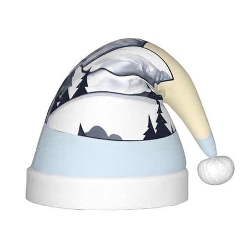 WZYCWB Weiße Schneegebirge Neujahrsparty Kinderhut Weihnachten Event Bühnenaufführung Urlaub Party Szene Kindermode Weihnachtsmütze von WZYCWB