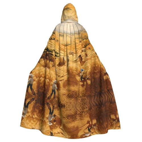 WZYCWB Weizenernte Gemusterter Kapuzenumhang, Robe Cosplay Kostüm für Männer und Frauen, Halloween Erwachsene Rollenspiel Kostüm WZYCWB Weizenernte Gemusterter Kapuzenumhang, Robe Cosplay Kostüm für Männer und Frauen, Halloween Erwachsene Rollenspiel Kostüm von WZYCWB