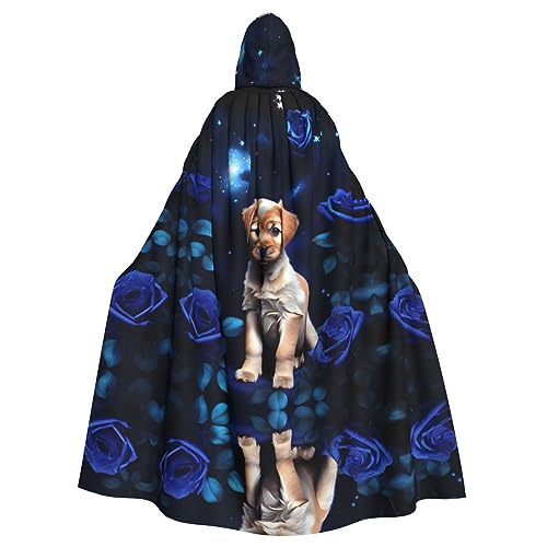 WZYCWB Welpe Blau Rose Halloween Dekoration Umhang Erwachsene Große Größe Kapuzenumhang Unisex Karneval Umhang für Maskerade Rollenspiele WZYCWB Welpe Blau Rose Halloween Dekoration Umhang Erwachsene Große Größe Kapuzenumhang Unisex Karneval Umhang für Maskerade Rollenspiele von WZYCWB