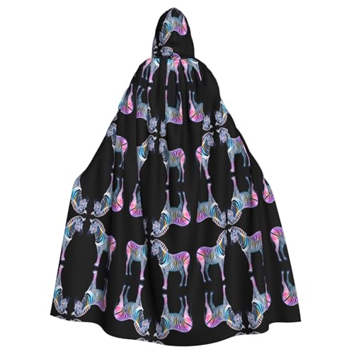 WZYCWB Zebra Halloween Kapuzenumhang geeignet für Party Karneval Rollenspiel Kostüme von WZYCWB