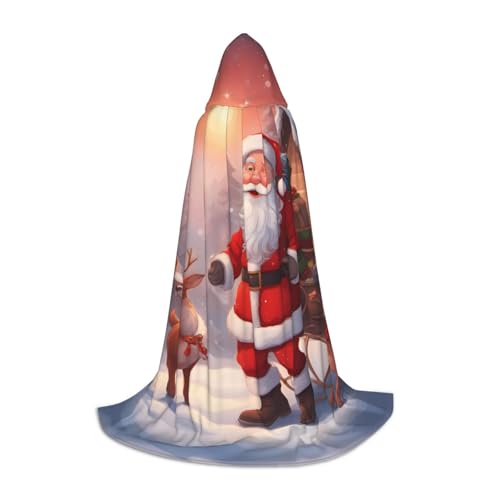 Winter Santa Claus L Printed Youth Hooded Cloak Perfect for Wizards and role-play costumes (S-L) von WZYCWB