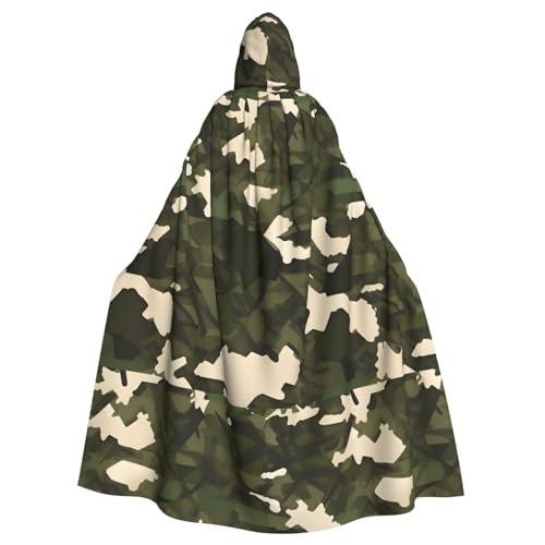 WZYGXMW Armee-Camouflage-Umhang mit Kapuze, für Halloween, Party, Rollenspiel, übergroßer Hut, Dekoration, Kostüm WZYGXMW Armee-Camouflage-Umhang mit Kapuze, für Halloween, Party, Rollenspiel, übergroßer Hut, Dekoration, Kostüm von WZYGXMW