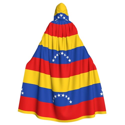 WZYGXMW Flagge Venezuelas Erwachsenen-Bademantel mit Kapuze, Umhang für Halloween, Party, Rollenspiel, übergroßer Hut, Dekoration, Kostüm WZYGXMW Flagge Venezuelas Erwachsenen-Bademantel mit Kapuze, Umhang für Halloween, Party, Rollenspiel, übergroßer Hut, Dekoration, Kostüm von WZYGXMW