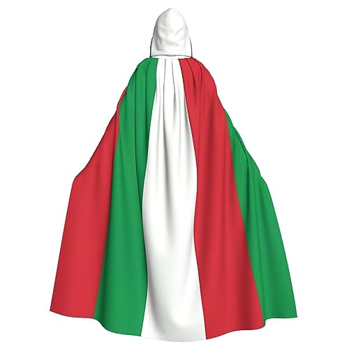 WZYGXMW Italien-Flagge, Erwachsenen-Umhang mit Kapuze, Umhang mit Kapuze, Halloween-Party, Rollenspiel, übergroßer Hut, Dekoration, Kostüm, schwarz WZYGXMW Italien-Flagge, Erwachsenen-Umhang mit Kapuze, Umhang mit Kapuze, Halloween-Party, Rollenspiel, übergroßer Hut, Dekoration, Kostüm, schwarz von WZYGXMW