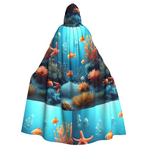 WZYGXMW Korallenfisch-Unterwasser-Bademantel für Erwachsene, mit Kapuze, für Halloween, Party, Rollenspiel, übergroßer Hut, Dekoration, Kostüm WZYGXMW Korallenfisch-Unterwasser-Bademantel für Erwachsene, mit Kapuze, für Halloween, Party, Rollenspiel, übergroßer Hut, Dekoration, Kostüm von WZYGXMW