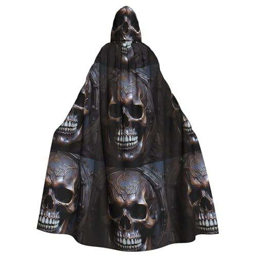 WZYGXMW Kupferfarbener Totenkopf-Umhang mit Kapuze für Erwachsene, Halloween, Party, Rollenspiel, übergroßer Hut, Dekoration, Kostüm WZYGXMW Kupferfarbener Totenkopf-Umhang mit Kapuze für Erwachsene, Halloween, Party, Rollenspiel, übergroßer Hut, Dekoration, Kostüm von WZYGXMW