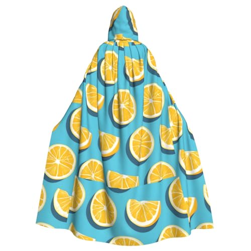 WZYGXMW Lemon Wedges Erwachsenen-Umhang mit Kapuze, für Halloween, Party, Rollenspiel, übergroßer Hut, Dekoration, Kostüm WZYGXMW Lemon Wedges Erwachsenen-Umhang mit Kapuze, für Halloween, Party, Rollenspiel, übergroßer Hut, Dekoration, Kostüm von WZYGXMW