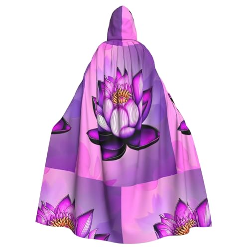 WZYGXMW Purple Lotus Kapuzenmantel für Erwachsene, Umhang mit Kapuze, Halloween-Party, Rollenspiel, übergroßer Hut, Dekoration, Kostüm, Schwarz WZYGXMW Purple Lotus Kapuzenmantel für Erwachsene, Umhang mit Kapuze, Halloween-Party, Rollenspiel, übergroßer Hut, Dekoration, Kostüm, Schwarz von WZYGXMW