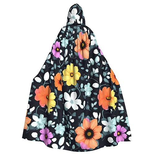 WZYGXMW Schöne bunte Blumen Erwachsene Kapuze Robe Umhang Halloween Party Rollenspiel übergroßer Hut Dekoration Kostüm WZYGXMW Schöne bunte Blumen Erwachsene Kapuze Robe Umhang Halloween Party Rollenspiel übergroßer Hut Dekoration Kostüm von WZYGXMW
