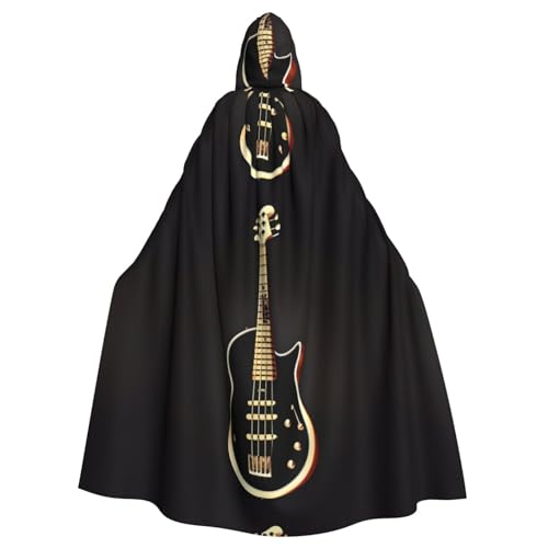 WZYGXMW Schwarzer Gitarren-Umhang mit Kapuze, für Halloween, Party, Rollenspiel, übergroßer Hut, Dekoration, Kostüm WZYGXMW Schwarzer Gitarren-Umhang mit Kapuze, für Halloween, Party, Rollenspiel, übergroßer Hut, Dekoration, Kostüm von WZYGXMW