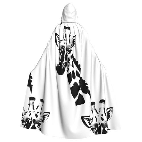 WZYGXMW Schwarzer und weißer Giraffen-Bademantel mit Kapuze für Erwachsene, Halloween-Party, Rollenspiel, übergroßer Hut, Dekoration, Kostüm WZYGXMW Schwarzer und weißer Giraffen-Bademantel mit Kapuze für Erwachsene, Halloween-Party, Rollenspiel, übergroßer Hut, Dekoration, Kostüm von WZYGXMW