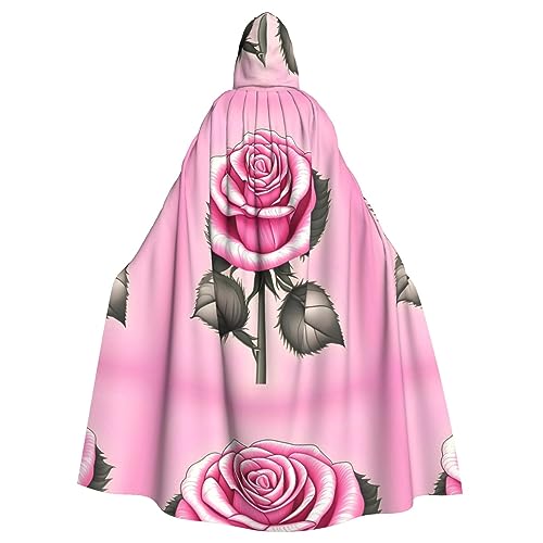 WZYGXMW Wunderschöner Rosen-Bademantel mit Kapuze für Erwachsene, Halloween-Party, Rollenspiel, übergroßer Hut, Dekoration, Kostüm von WZYGXMW