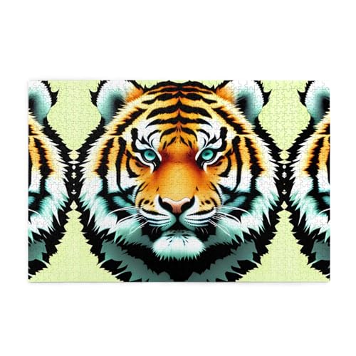 Holzpuzzle, 1000 Teile, WZYWHJ kleiner dicker Tigerkopf, bedruckt für Erwachsene und Kinder, perfekt für Familienspaß, Stressabbau Holzpuzzle, 1000 Teile, WZYWHJ kleiner dicker Tigerkopf, bedruckt für Erwachsene und Kinder, perfekt für Familienspaß, Stressabbau von WZYWHJ