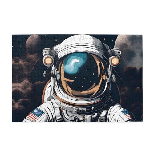 Holzpuzzle 1000 Teile WZYWHJ Air Astronaut Muster für Erwachsene und Kinder, perfekt für Familienspaß, Stressabbau von WZYWHJ