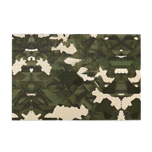 Holzpuzzle 1000 Teile WZYWHJ Army Tarnung gedruckt für Erwachsene und Kinder, perfekt für Familienspaß, Stressabbau Holzpuzzle 1000 Teile WZYWHJ Army Tarnung gedruckt für Erwachsene und Kinder, perfekt für Familienspaß, Stressabbau von WZYWHJ