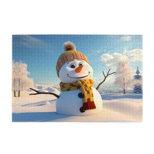 Holzpuzzle 1000 Teile WZYWHJ Cartoon Winter Schneemann Muster für Erwachsene und Kinder, perfekt für Familienspaß, Stressabbau Holzpuzzle 1000 Teile WZYWHJ Cartoon Winter Schneemann Muster für Erwachsene und Kinder, perfekt für Familienspaß, Stressabbau von WZYWHJ