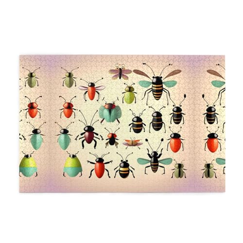 Holzpuzzle 1000 Teile WZYWHJ Cartoon kleine Insekten gedruckt für Erwachsene und Kinder, perfekt für Familienspaß, Stressabbau Holzpuzzle 1000 Teile WZYWHJ Cartoon kleine Insekten gedruckt für Erwachsene und Kinder, perfekt für Familienspaß, Stressabbau von WZYWHJ