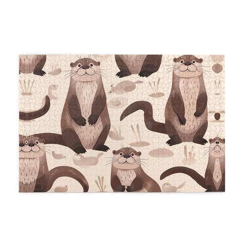 Holzpuzzle 1000 Teile WZYWHJ Clawed Otter Muster für Erwachsene und Kinder, perfekt für Familienspaß, Stressabbau Holzpuzzle 1000 Teile WZYWHJ Clawed Otter Muster für Erwachsene und Kinder, perfekt für Familienspaß, Stressabbau von WZYWHJ