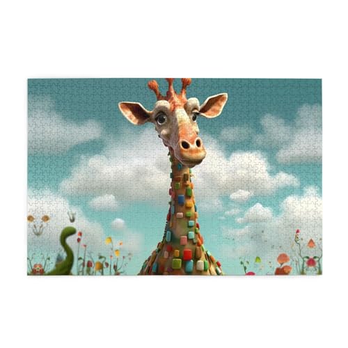 Holzpuzzle 1000 Teile WZYWHJ Clever Giraffe Muster für Erwachsene und Kinder, perfekt für Familienspaß, Stressabbau Holzpuzzle 1000 Teile WZYWHJ Clever Giraffe Muster für Erwachsene und Kinder, perfekt für Familienspaß, Stressabbau von WZYWHJ