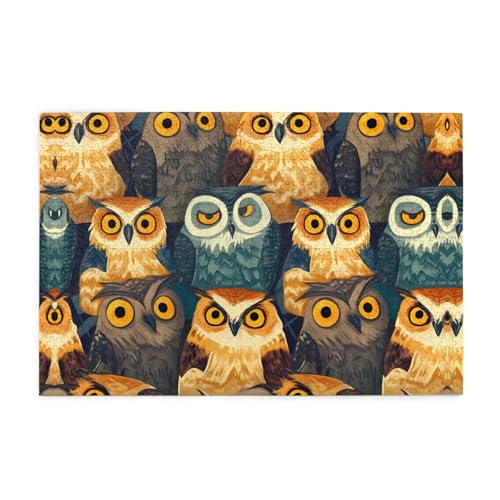Holzpuzzle 1000 Teile WZYWHJ Cooles Eulenmuster für Erwachsene und Kinder, perfekt für Familienspaß, Stressabbau Holzpuzzle 1000 Teile WZYWHJ Cooles Eulenmuster für Erwachsene und Kinder, perfekt für Familienspaß, Stressabbau von WZYWHJ