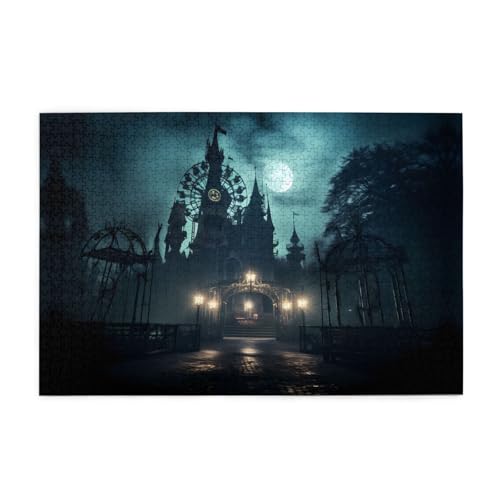 Holzpuzzle 1000 Teile WZYWHJ Der Geist in der Nacht gedruckt für Erwachsene und Kinder, perfekt für Familienspaß, Stressabbau von WZYWHJ