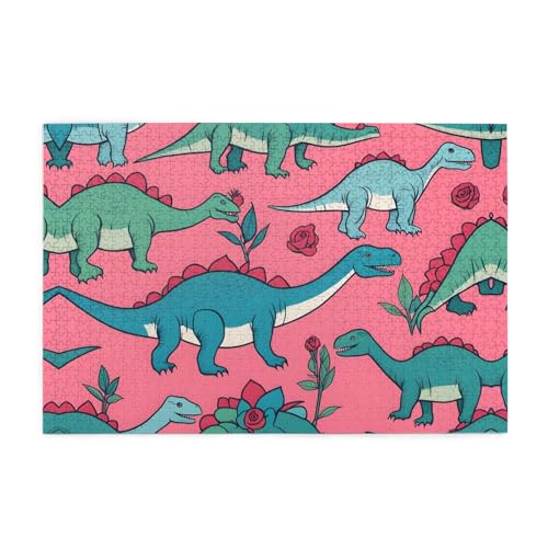 Holzpuzzle 1000 Teile WZYWHJ Dinosaurier Rosen Muster für Erwachsene und Kinder, perfekt für Familienspaß, Stressabbau Holzpuzzle 1000 Teile WZYWHJ Dinosaurier Rosen Muster für Erwachsene und Kinder, perfekt für Familienspaß, Stressabbau von WZYWHJ